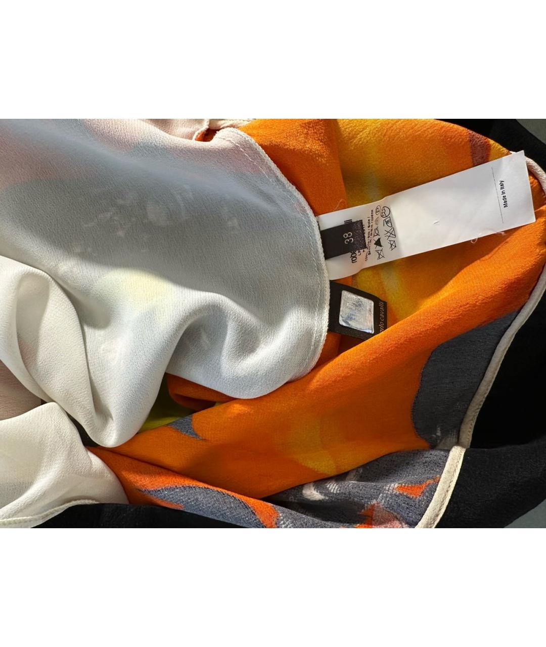 ROBERTO CAVALLI Красное шелковое повседневное платье, фото 4