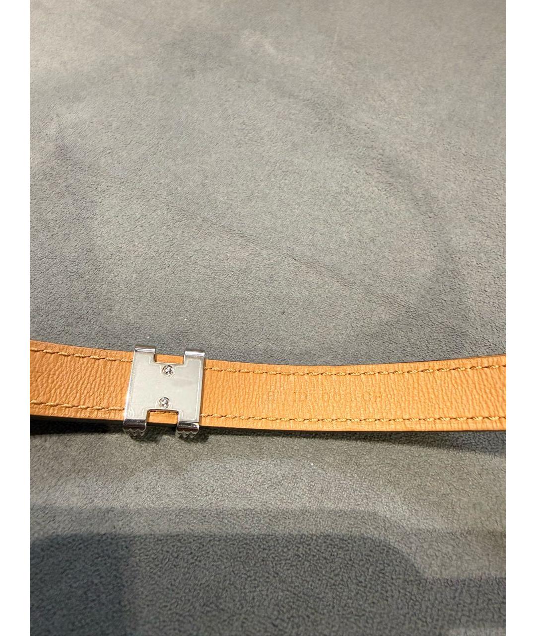 HERMES Черный кожаный ремень, фото 3