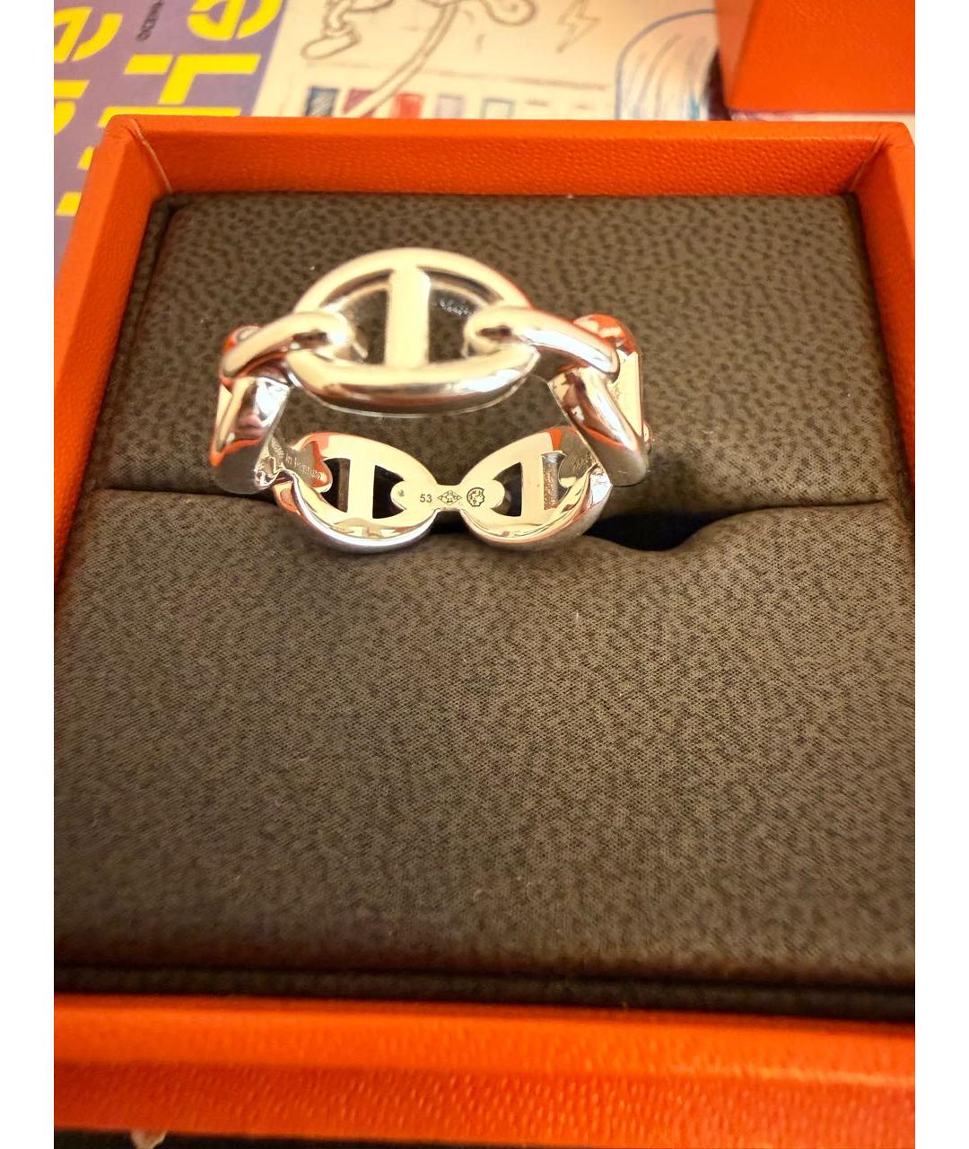 HERMES Серебряное серебряное кольцо, фото 7