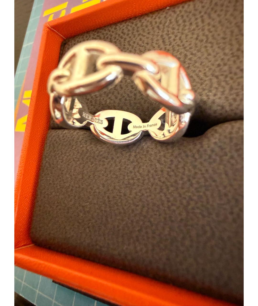 HERMES Серебряное серебряное кольцо, фото 4