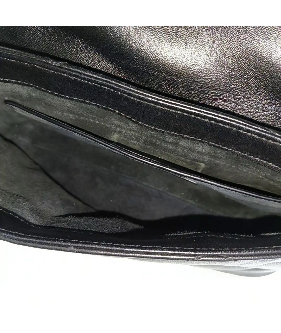 SAINT LAURENT Черная кожаная сумка через плечо, фото 4
