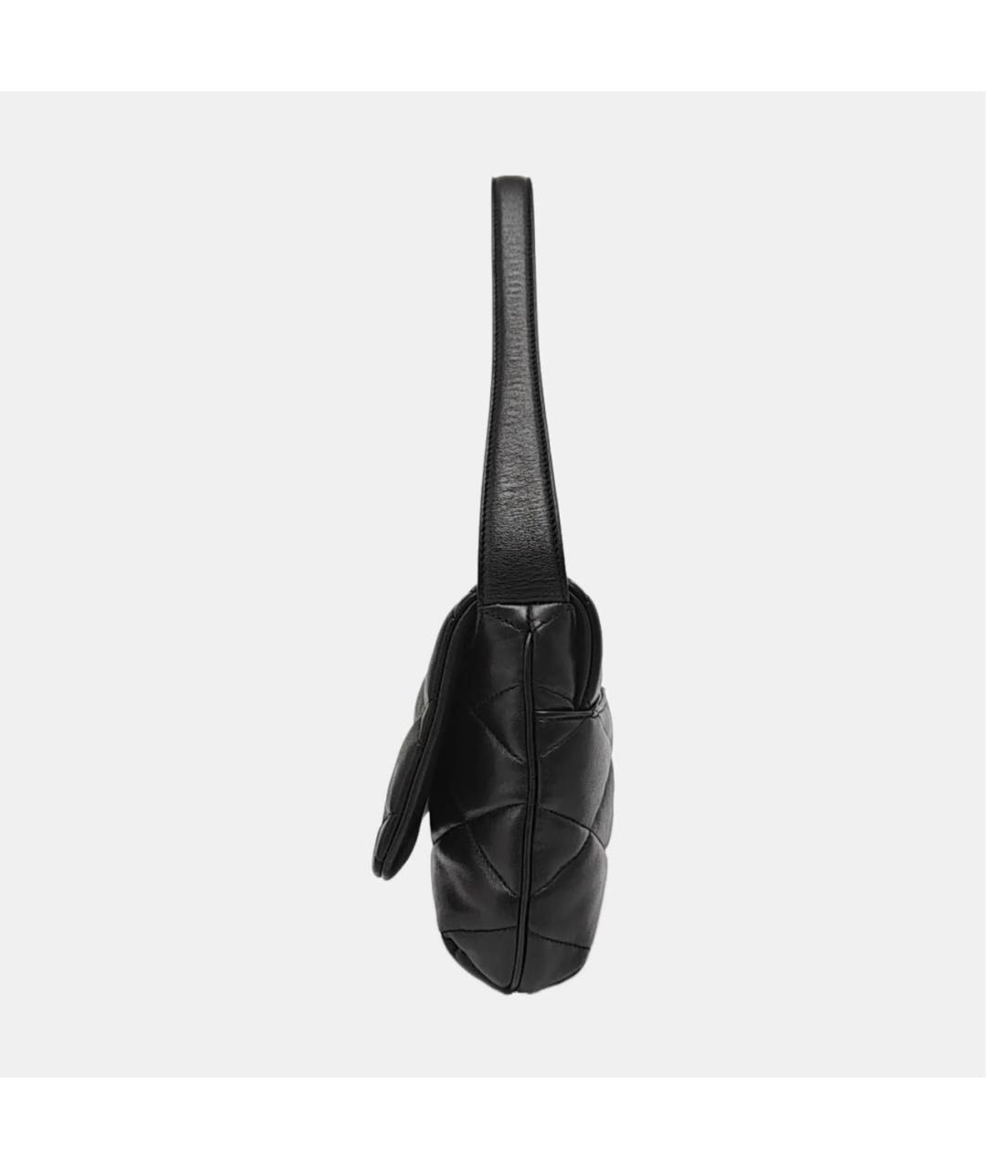 SAINT LAURENT Черная кожаная сумка через плечо, фото 2
