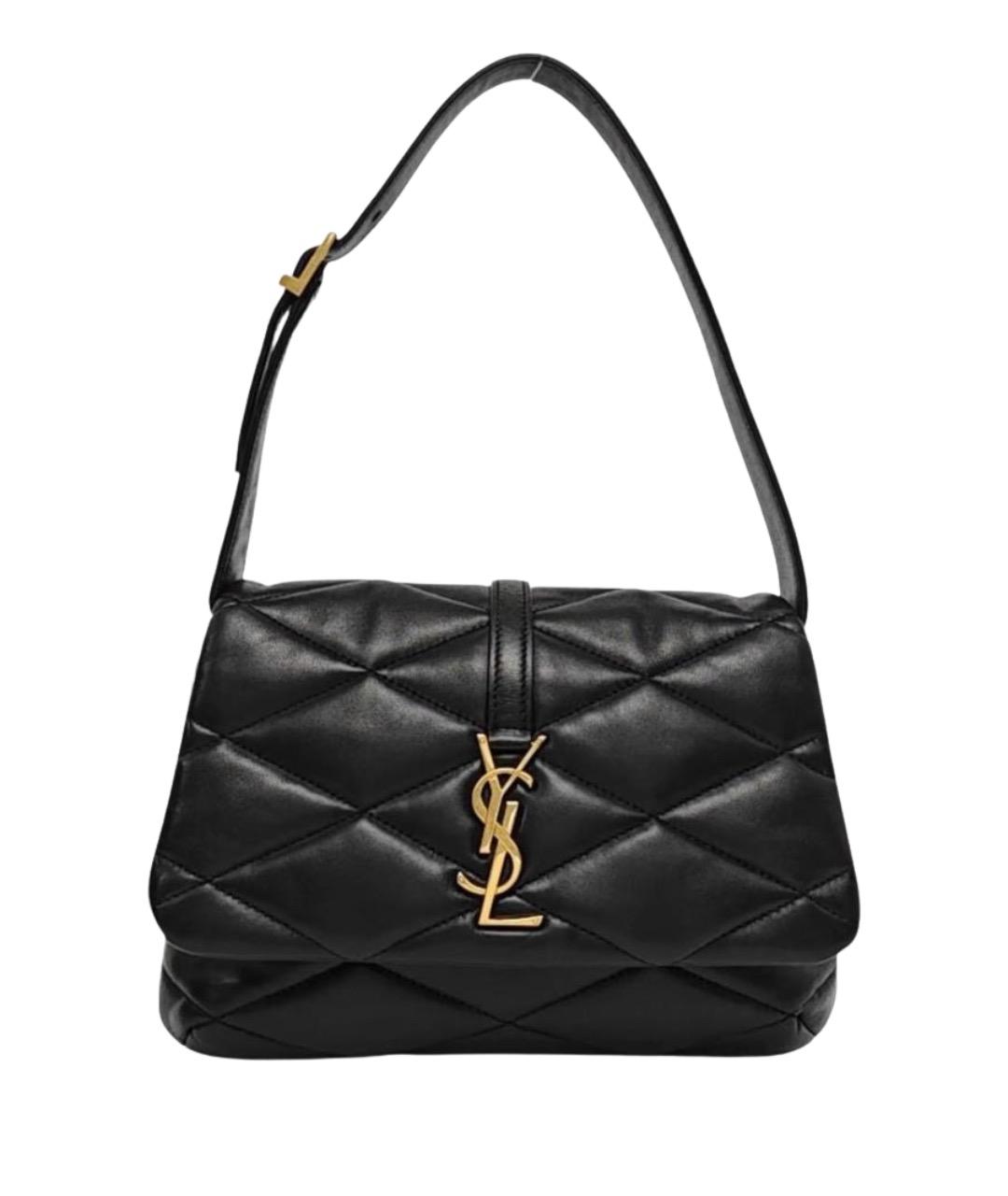 SAINT LAURENT Черная кожаная сумка через плечо, фото 1