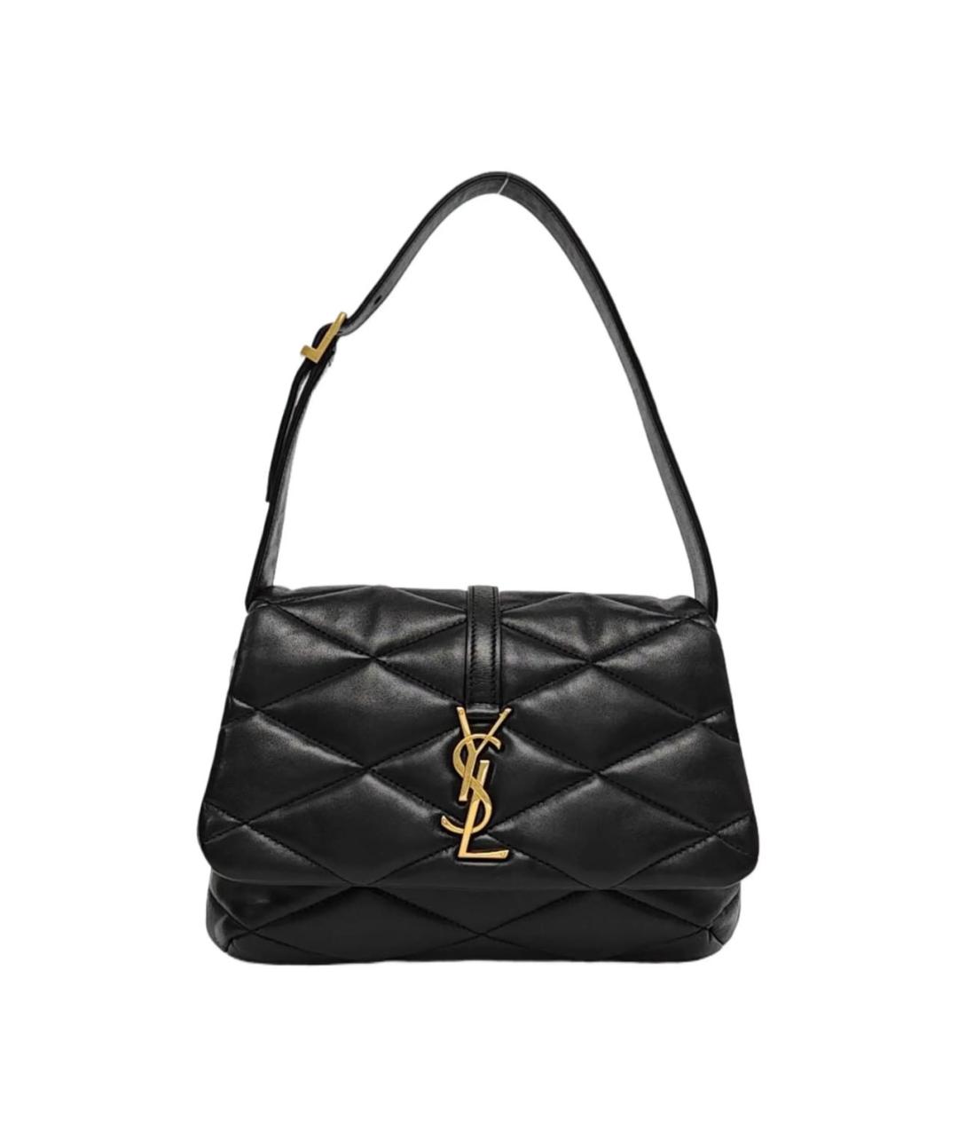 SAINT LAURENT Черная кожаная сумка через плечо, фото 9