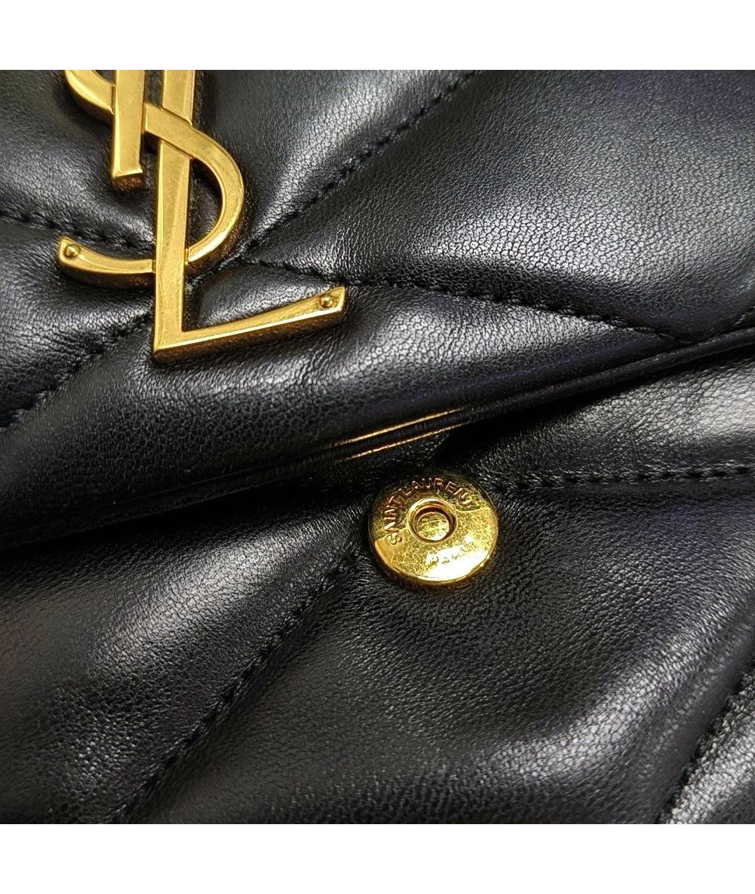 SAINT LAURENT Черная кожаная сумка через плечо, фото 5