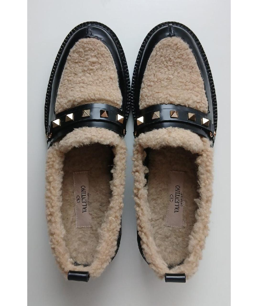 VALENTINO Черные кожаные лоферы, фото 3