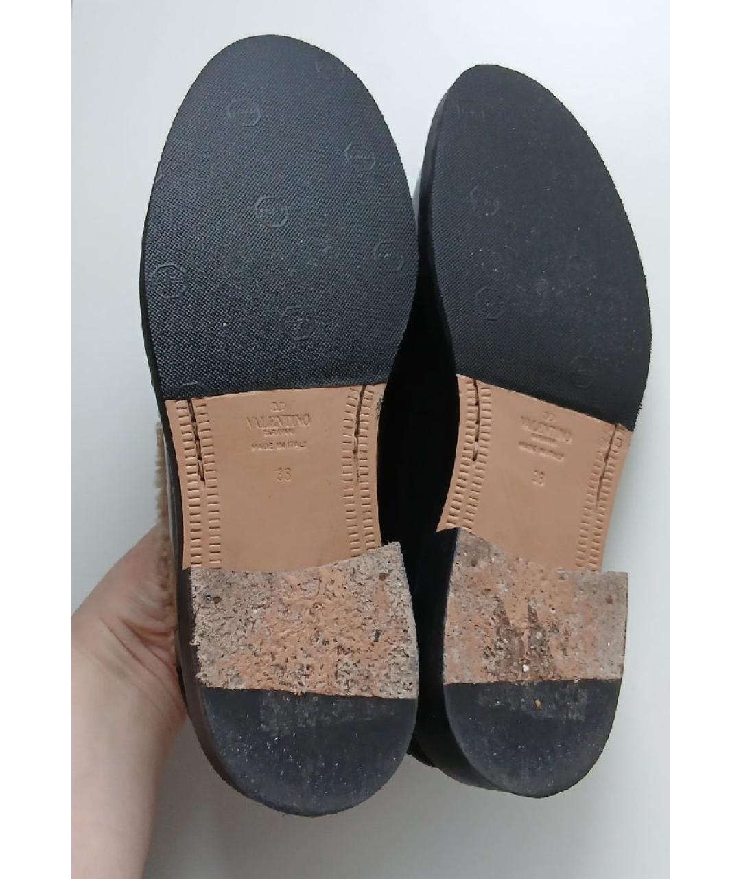 VALENTINO Черные кожаные лоферы, фото 5