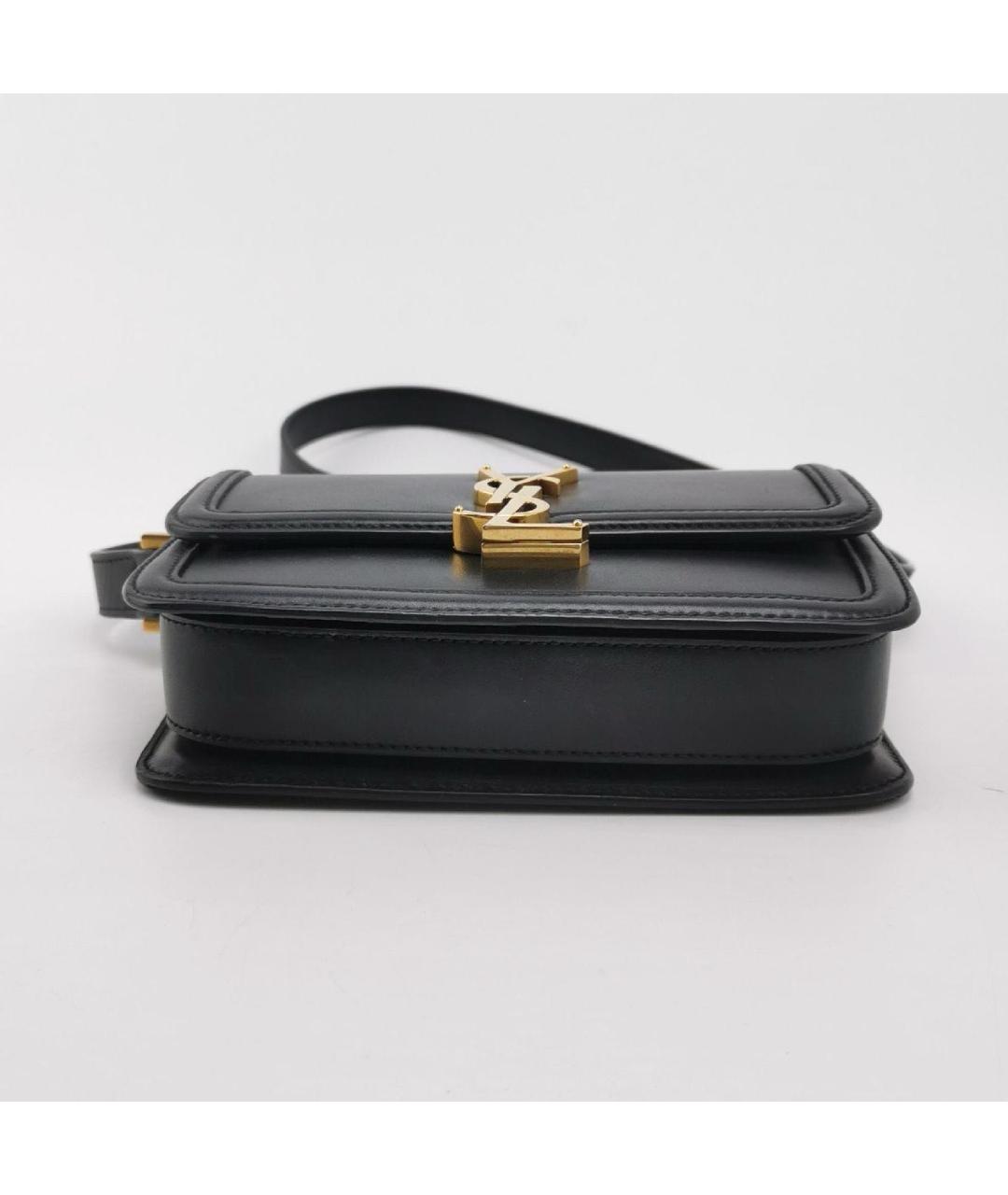 SAINT LAURENT Черная кожаная сумка через плечо, фото 4