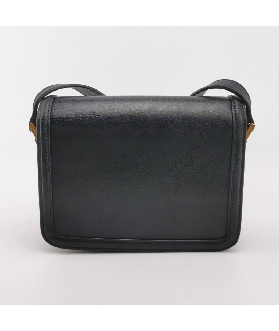 SAINT LAURENT Черная кожаная сумка через плечо, фото 3