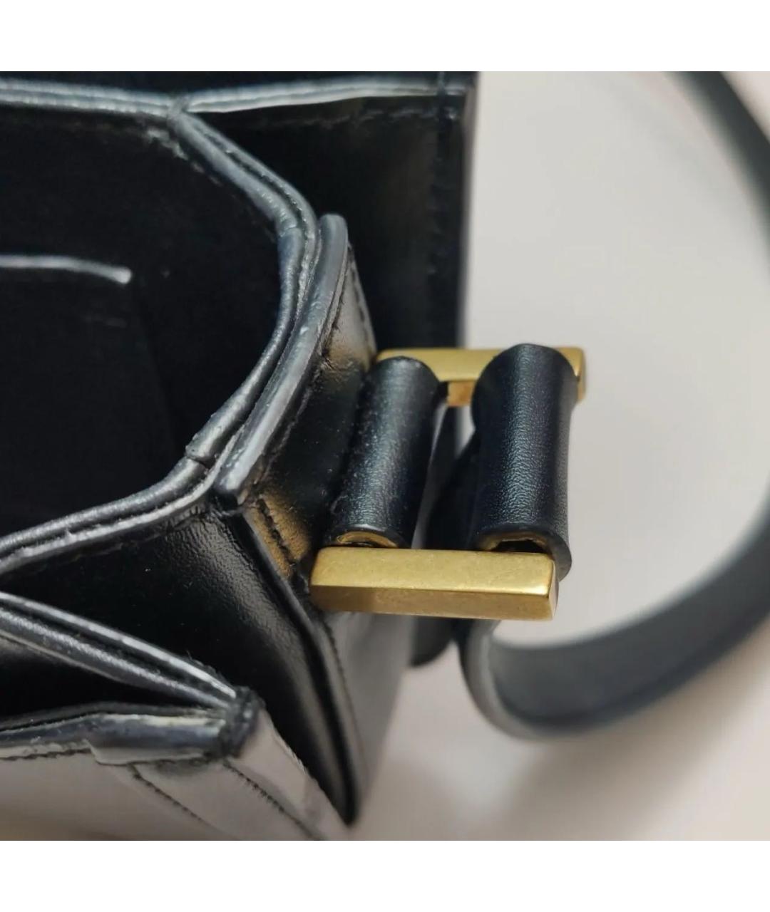 SAINT LAURENT Черная кожаная сумка через плечо, фото 8