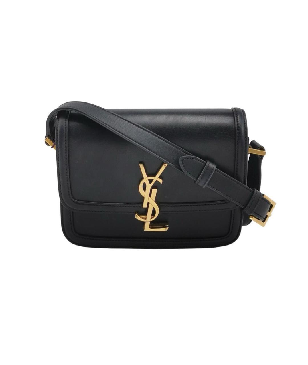SAINT LAURENT Черная кожаная сумка через плечо, фото 9