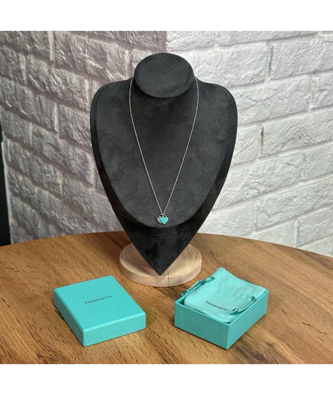 TIFFANY&CO Бирюзовая серебряная подвеска, фото 2