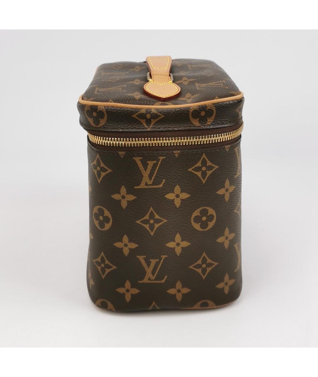 LOUIS VUITTON Коричневая кожаная косметичка, фото 2
