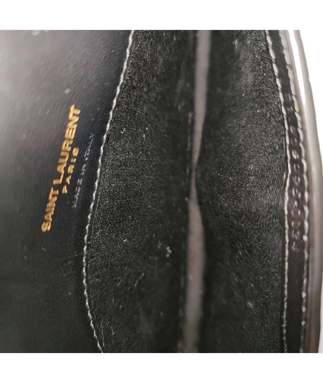 SAINT LAURENT Черная кожаная сумка через плечо, фото 7