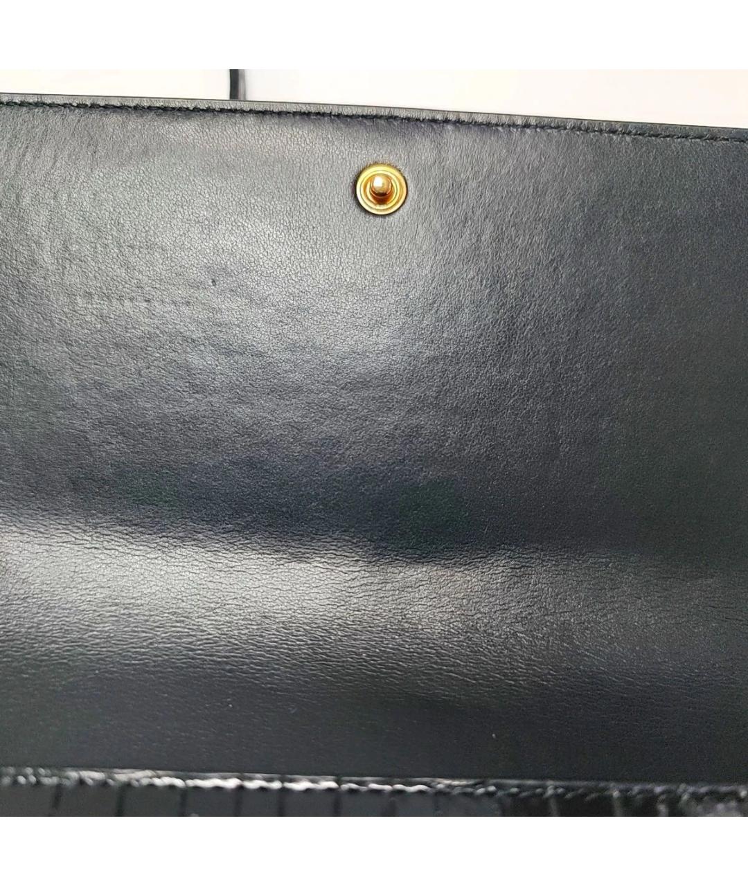 SAINT LAURENT Черная кожаная сумка через плечо, фото 5