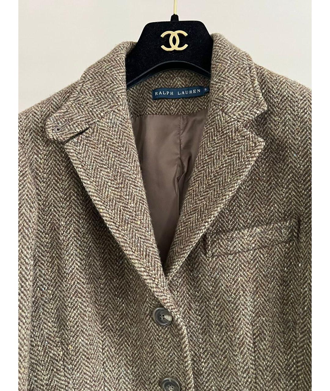 RALPH LAUREN Коричневый жакет/пиджак, фото 2