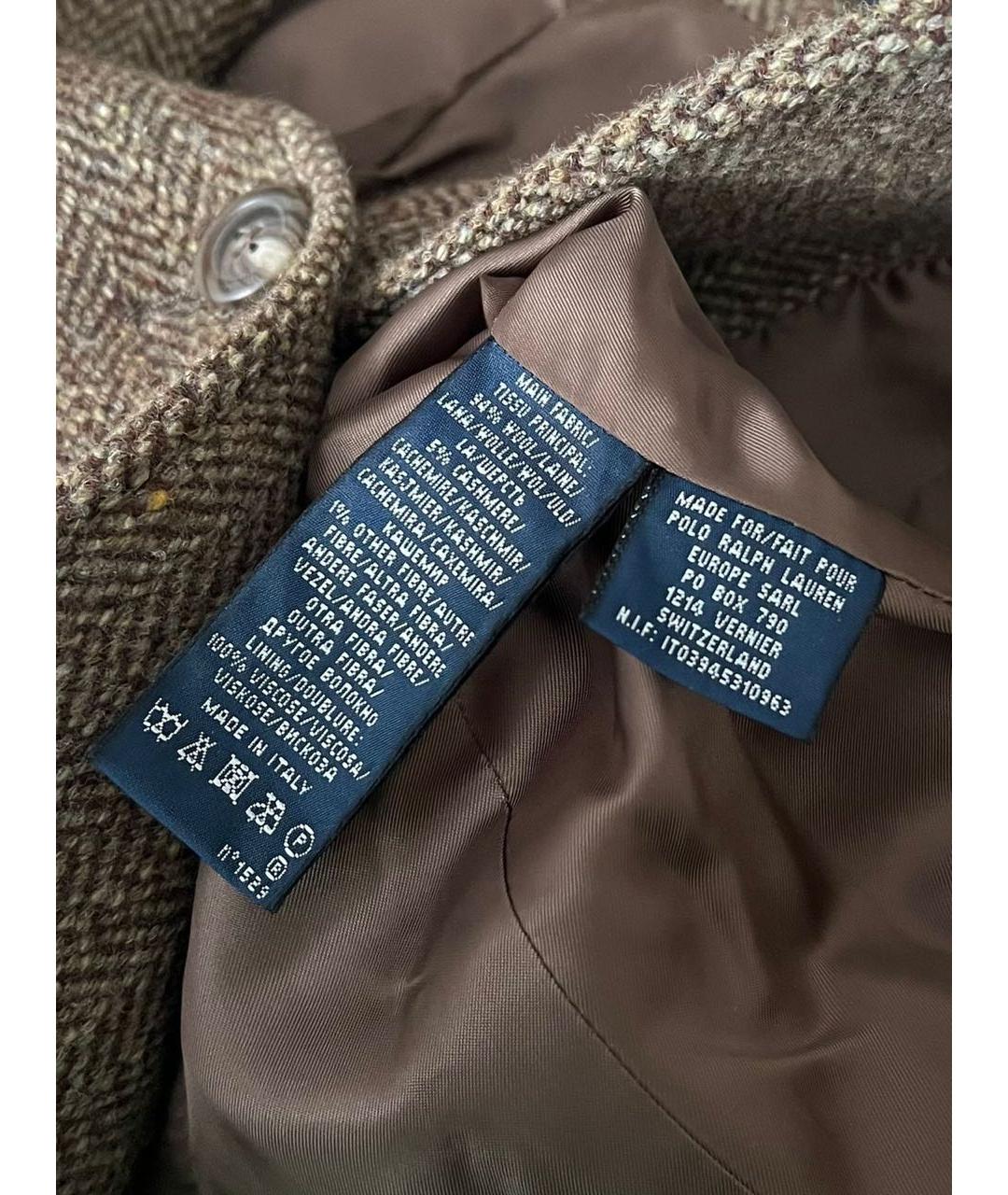 RALPH LAUREN Коричневый жакет/пиджак, фото 5