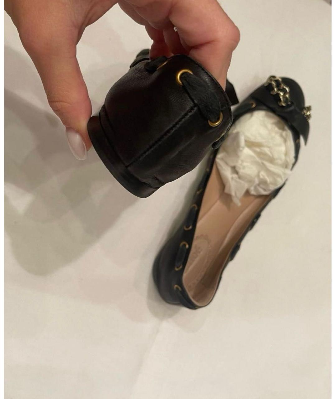 CHLOE Черные кожаные балетки, фото 4