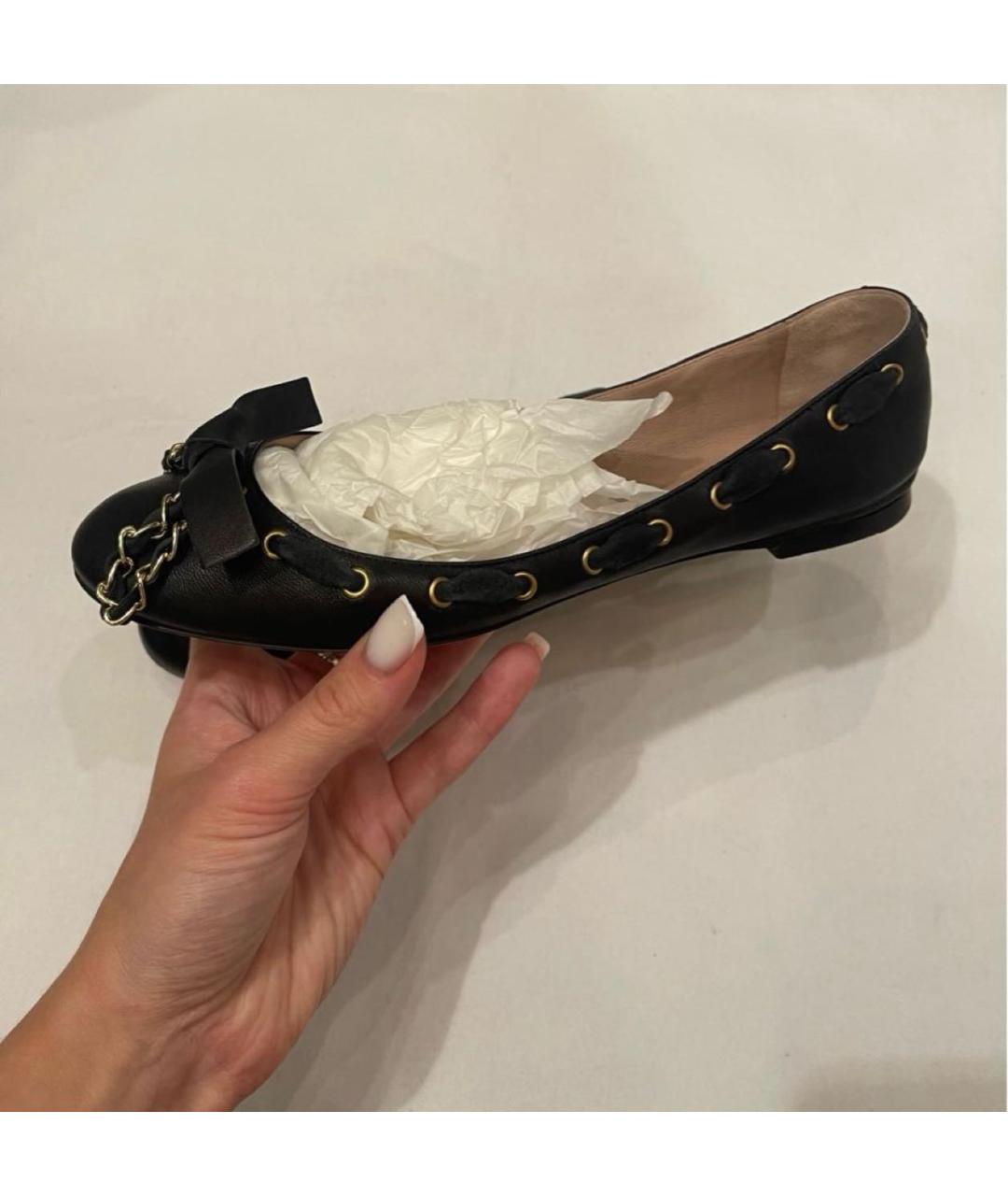 CHLOE Черные кожаные балетки, фото 5