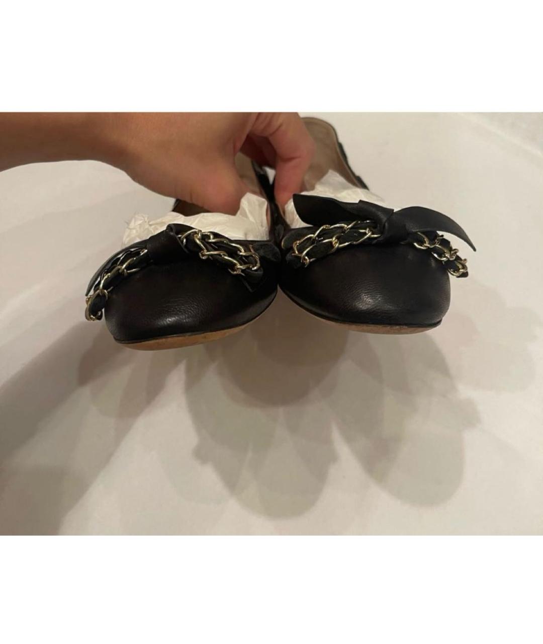 CHLOE Черные кожаные балетки, фото 3