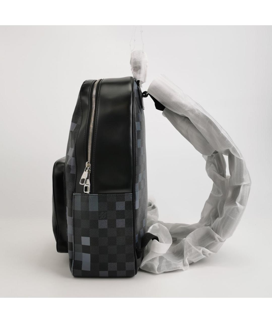 LOUIS VUITTON Антрацитовый кожаный рюкзак, фото 2