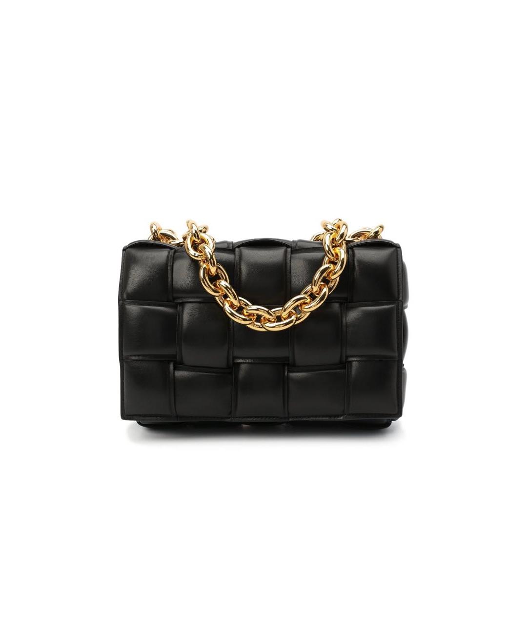 BOTTEGA VENETA Черная кожаная сумка через плечо, фото 9