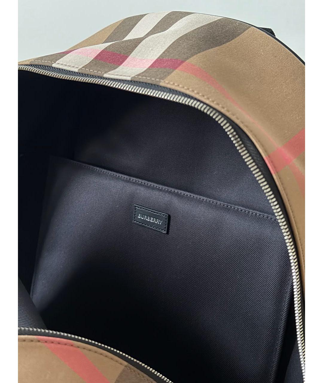 BURBERRY Коричневый тканевый рюкзак, фото 7