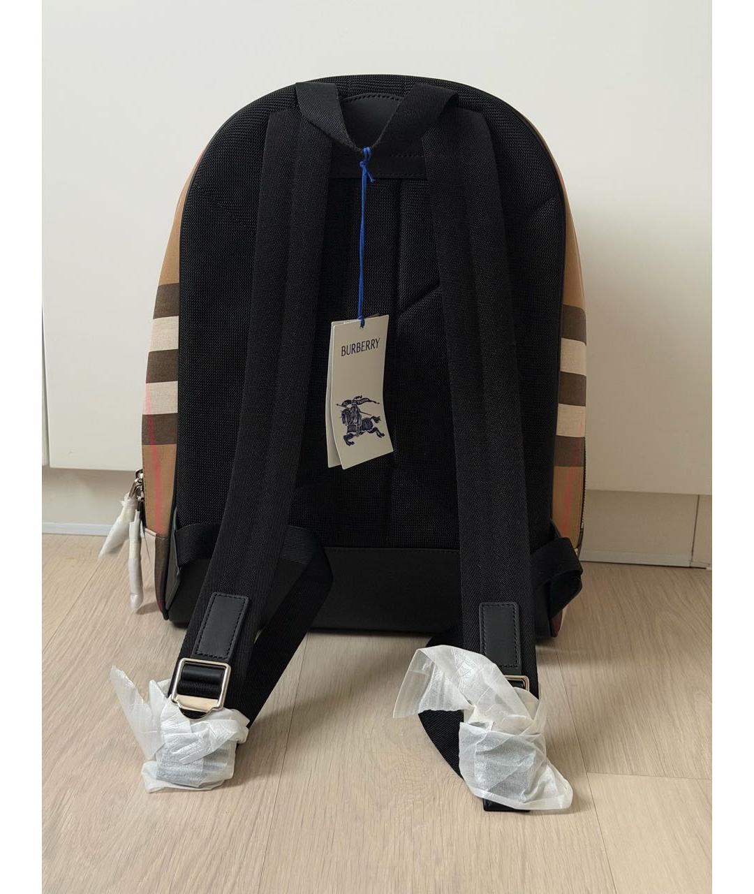 BURBERRY Коричневый тканевый рюкзак, фото 3