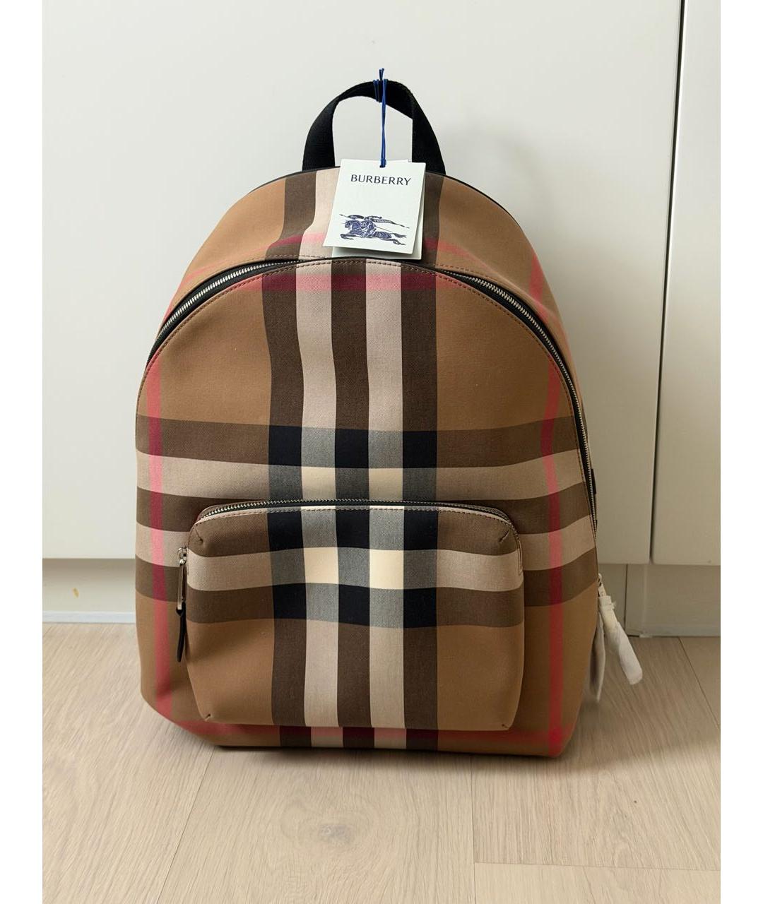 BURBERRY Коричневый тканевый рюкзак, фото 8