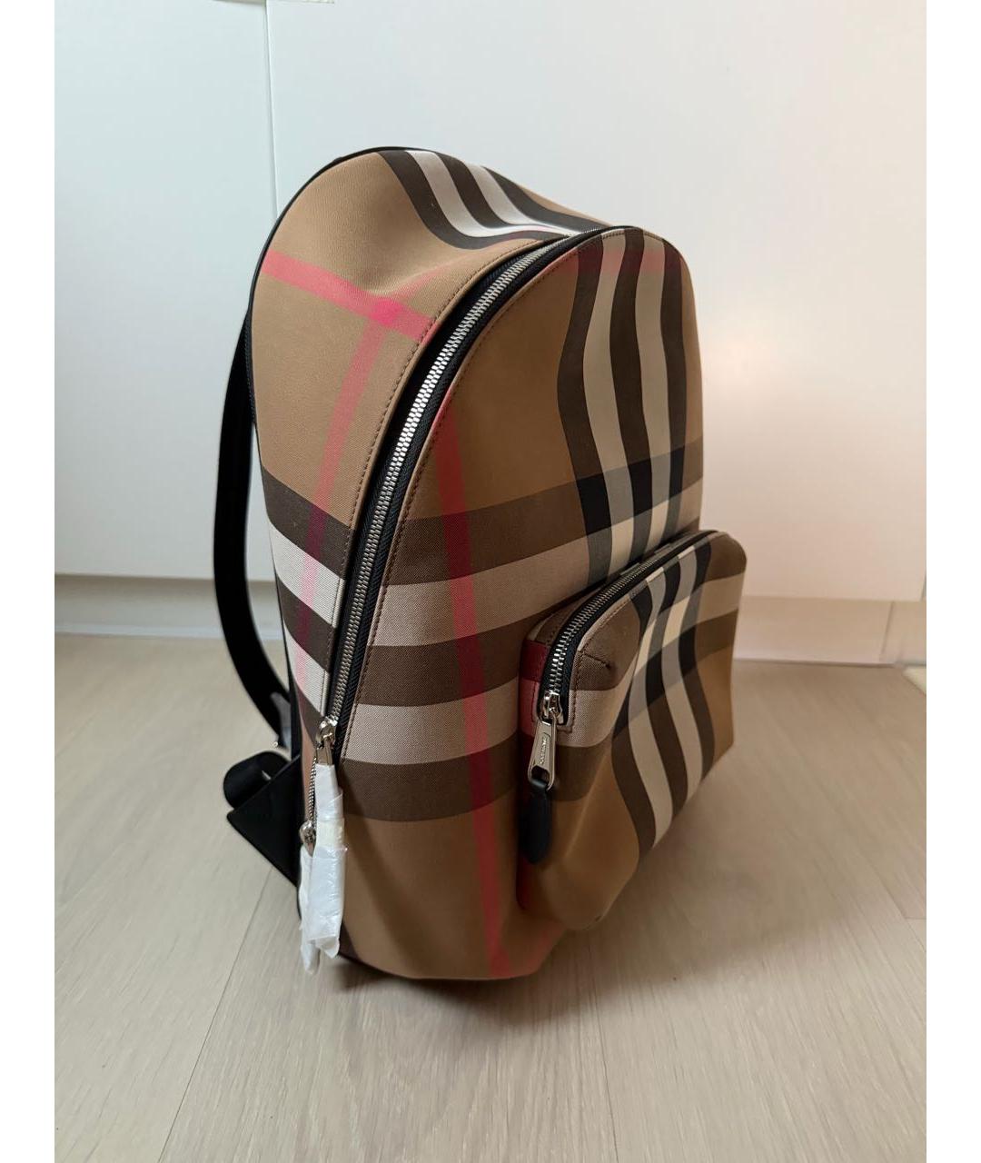 BURBERRY Коричневый тканевый рюкзак, фото 2