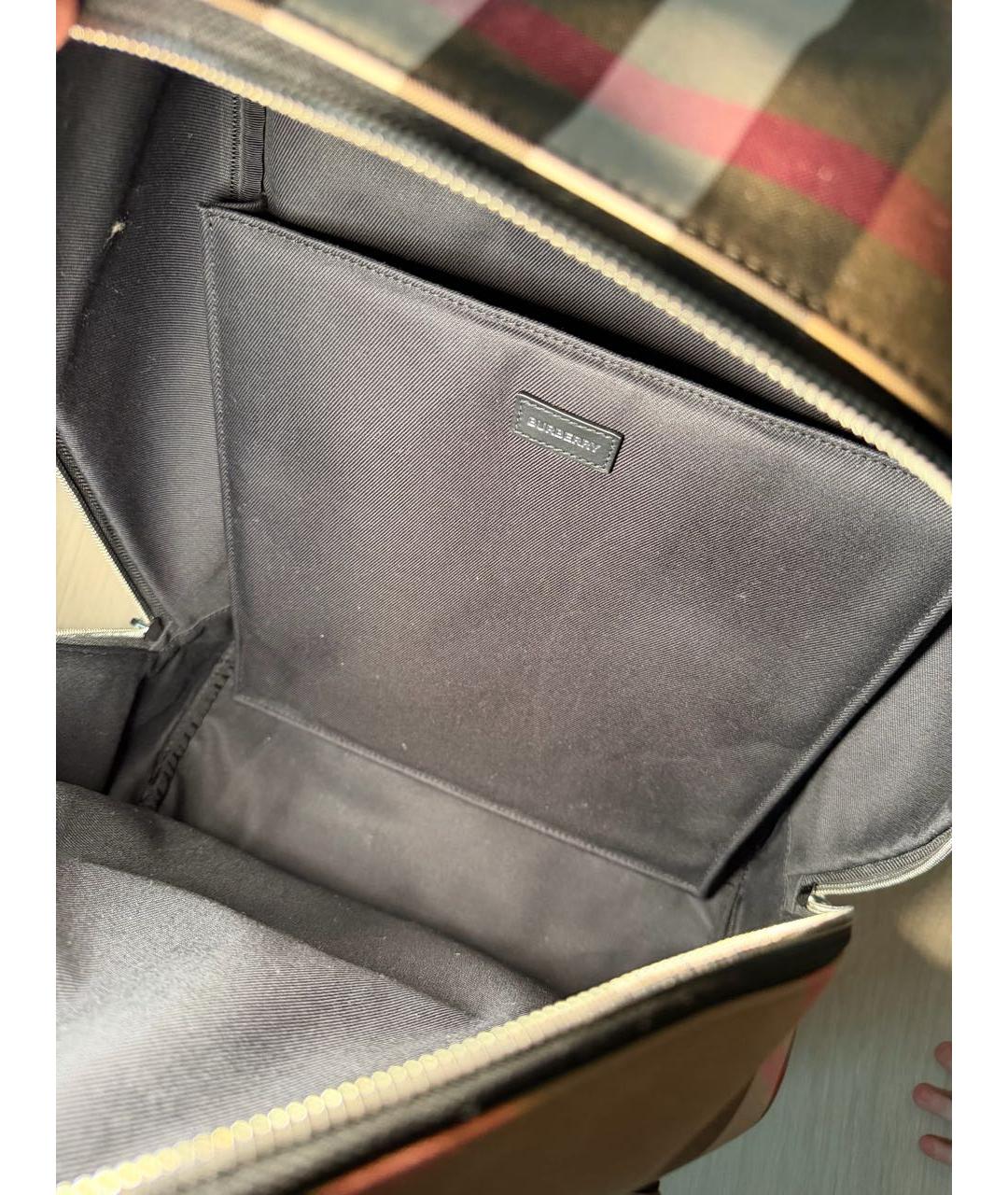 BURBERRY Коричневый тканевый рюкзак, фото 4