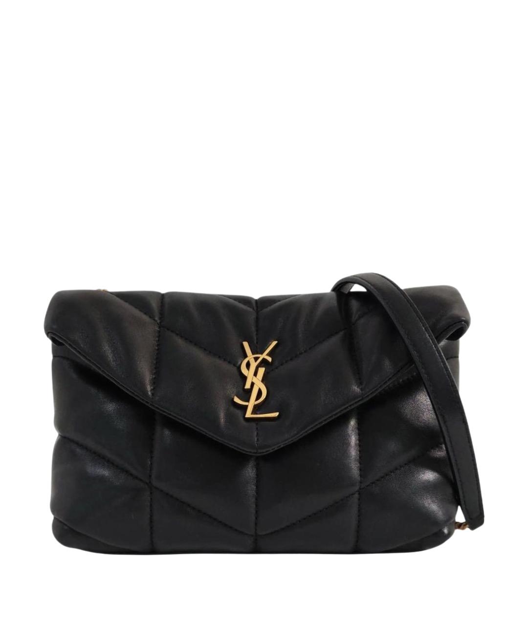 SAINT LAURENT Черная кожаная сумка тоут, фото 1