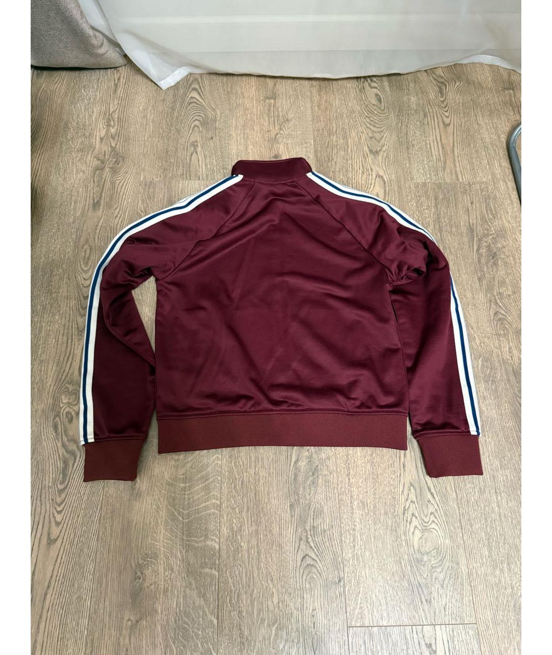 CALVIN KLEIN Бордовая хлопковая спортивная куртка, фото 2