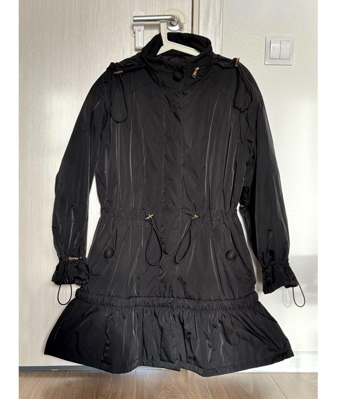 BOUTIQUE MOSCHINO Черный полиэстеровый пуховик, фото 2