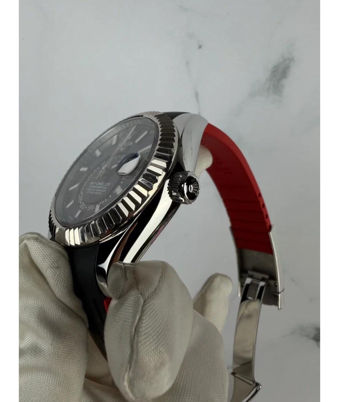 ROLEX Черные металлические часы, фото 3