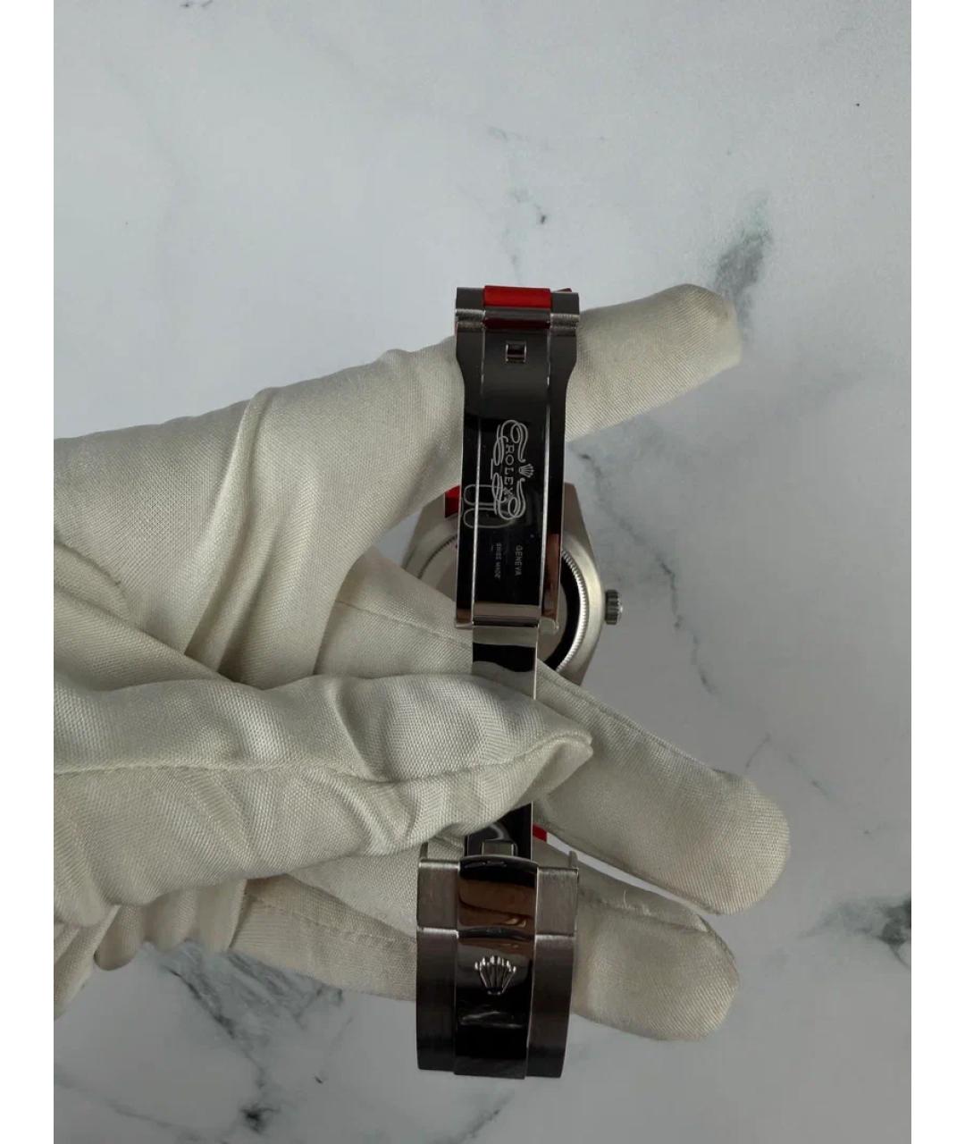 ROLEX Черные металлические часы, фото 6