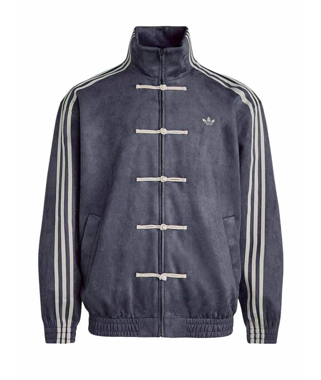 ADIDAS Темно-синяя полиэстеровая куртка, фото 1