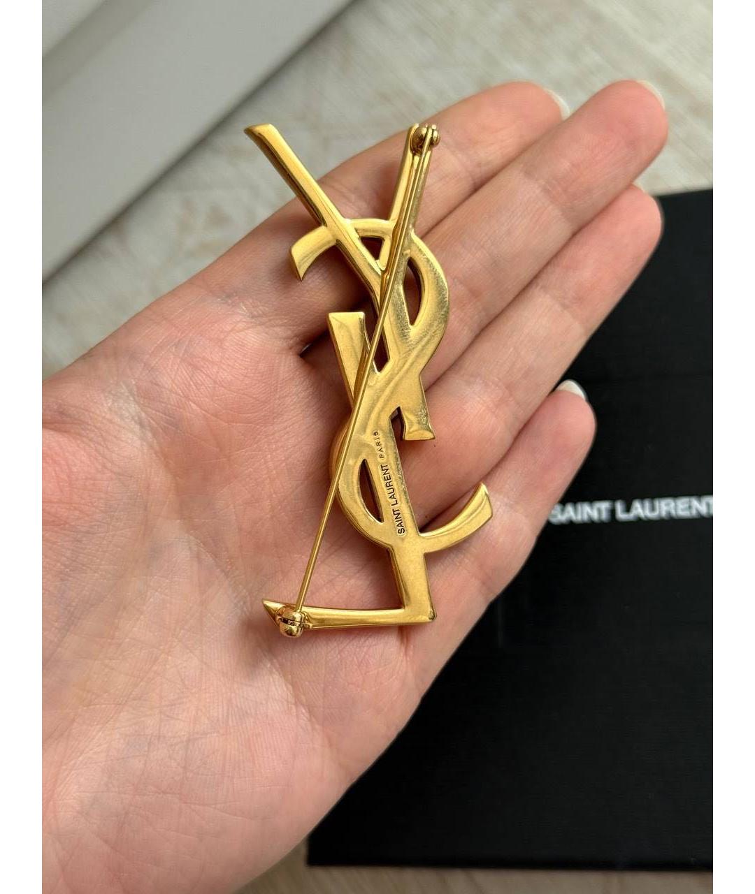 SAINT LAURENT Золотая булавка / брошь, фото 2