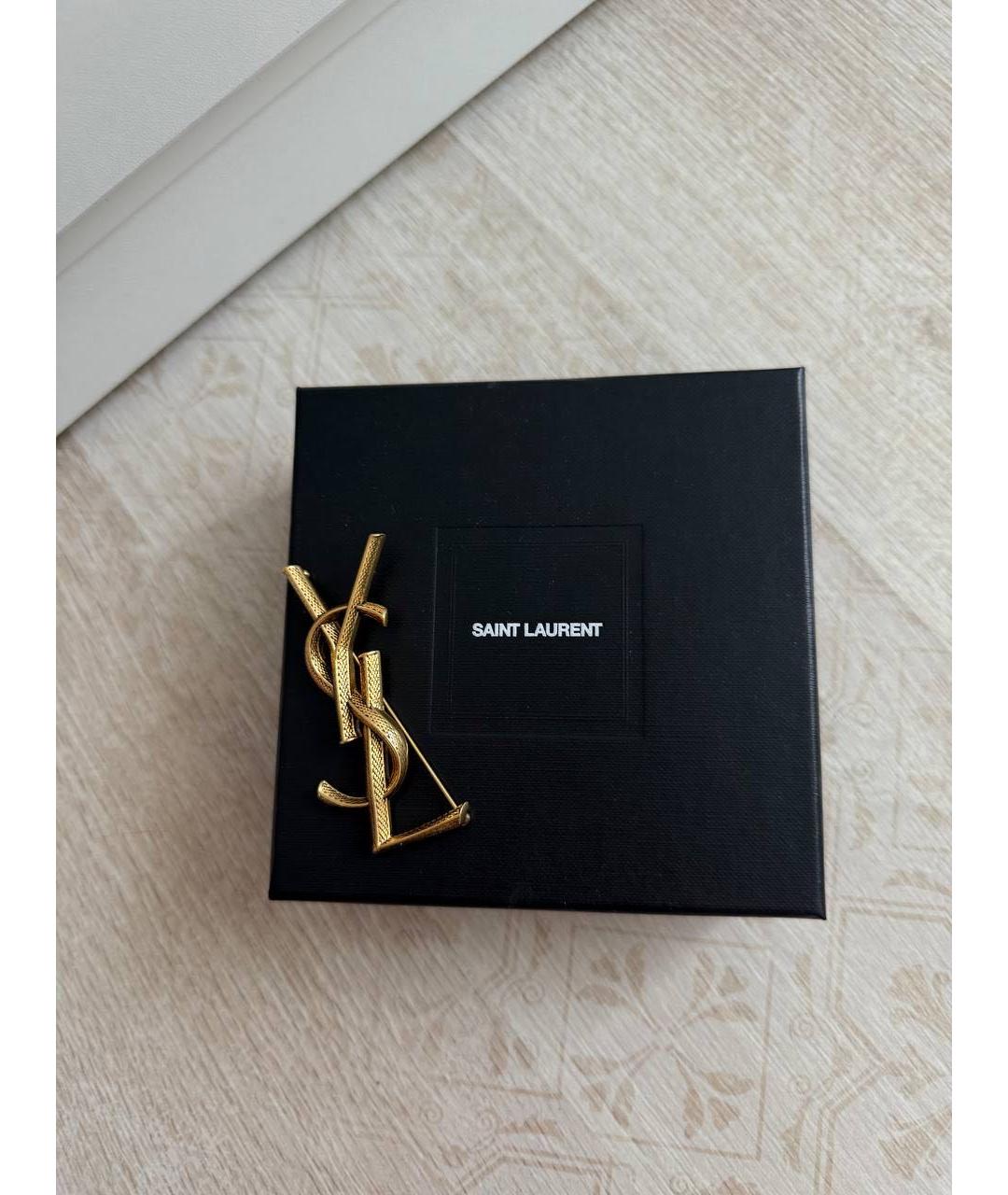 SAINT LAURENT Золотая булавка / брошь, фото 3