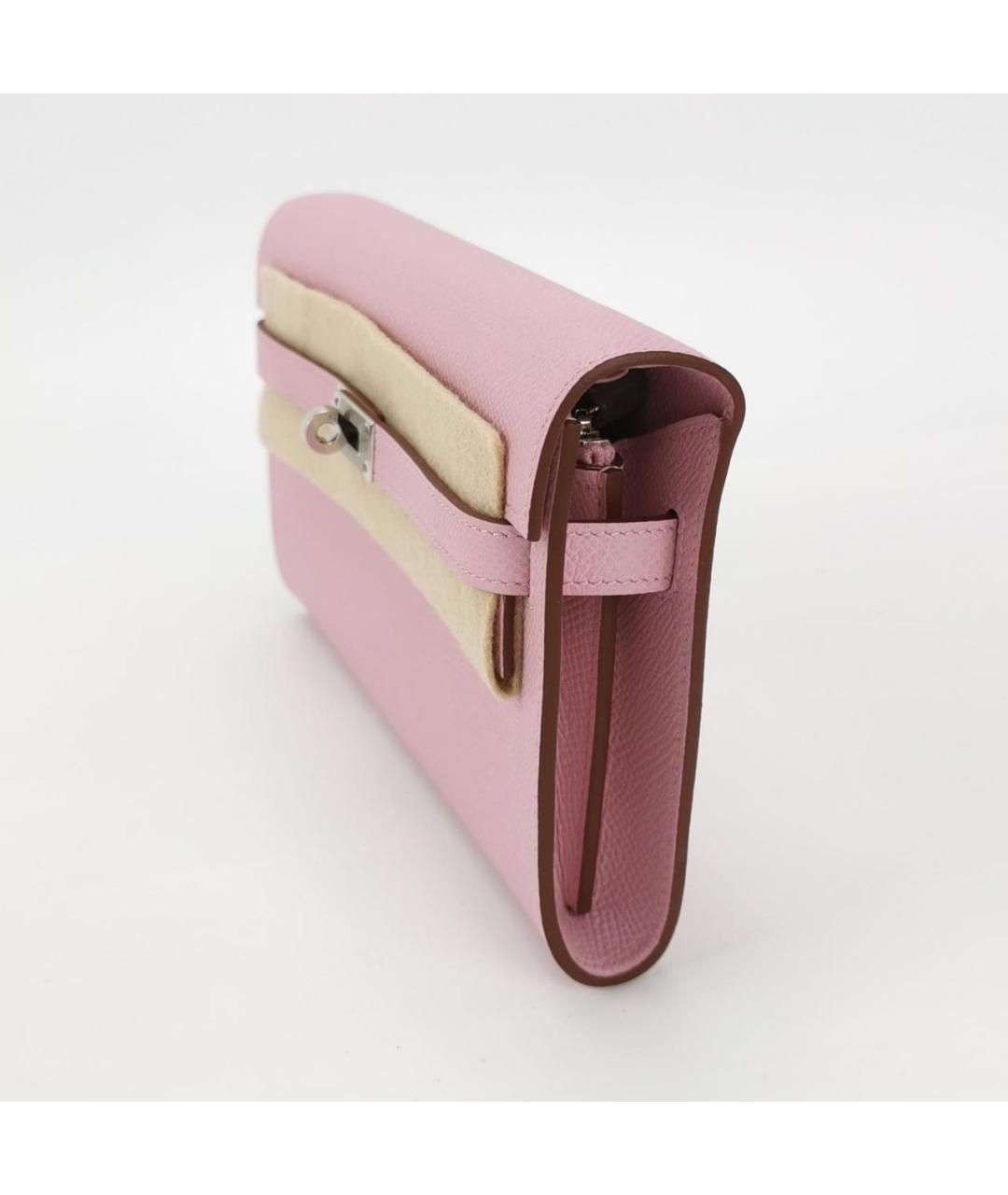 HERMES Розовая кожаная сумка через плечо, фото 2