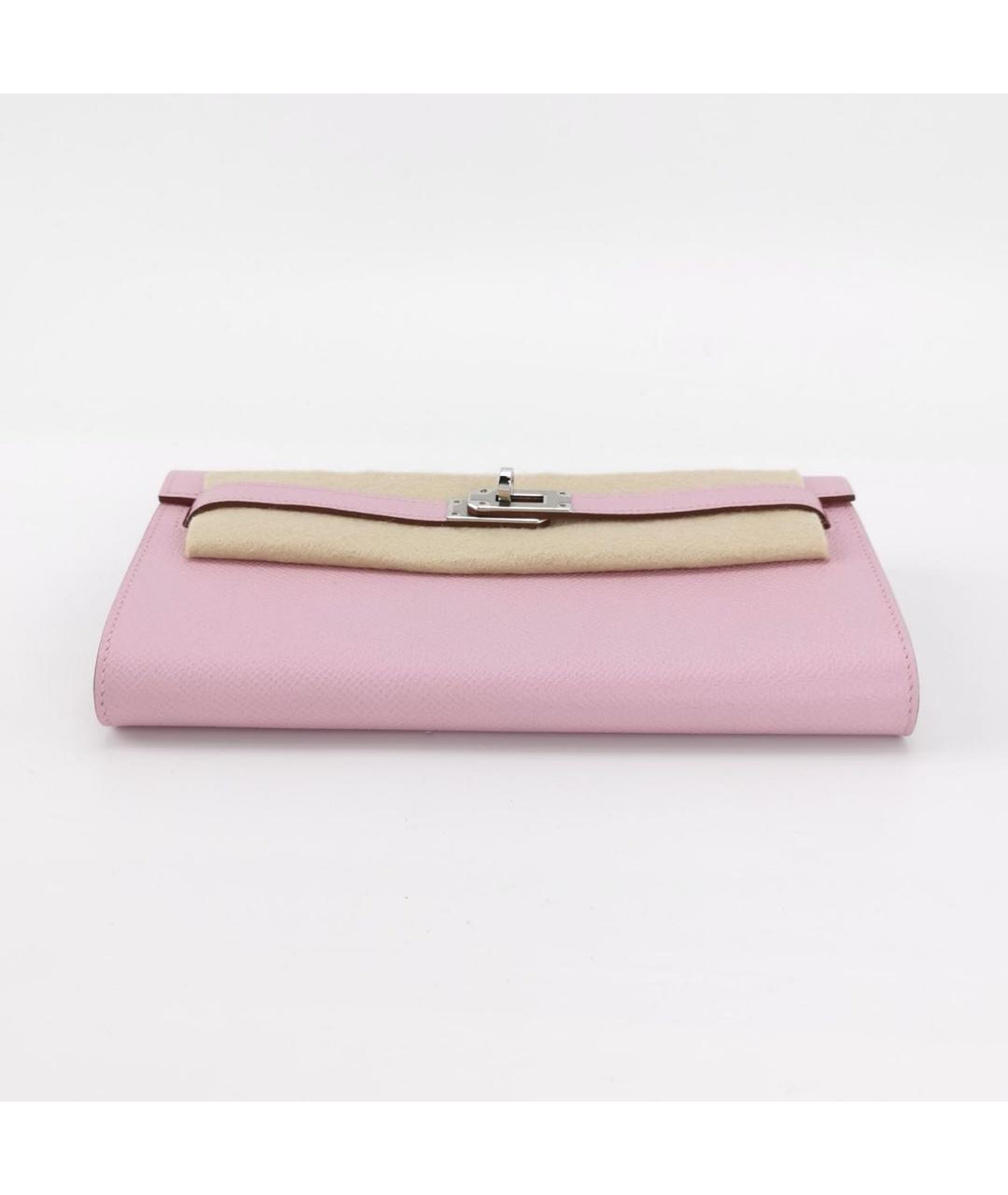 HERMES Розовая кожаная сумка через плечо, фото 5