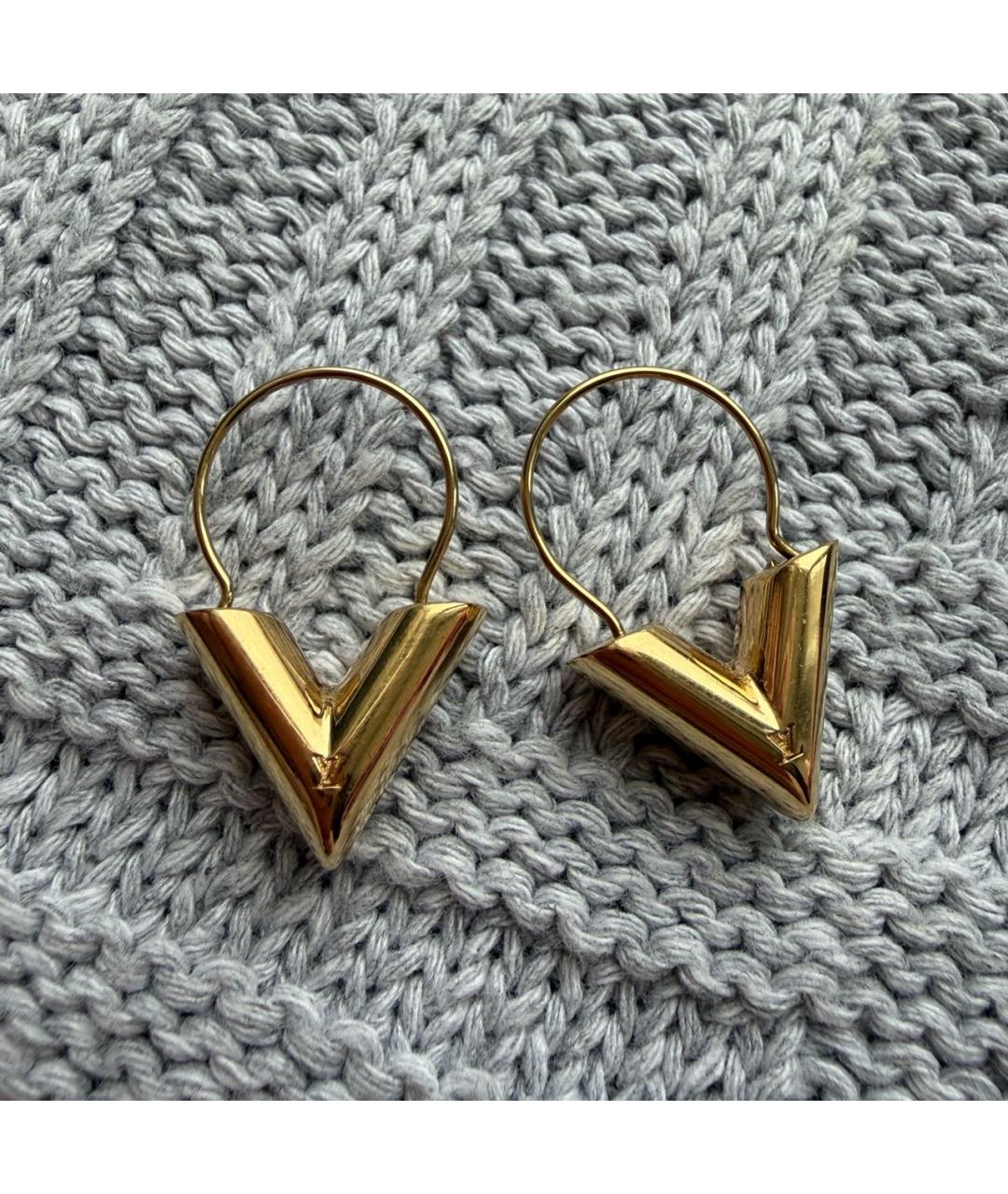 LOUIS VUITTON Золотые серьги, фото 3