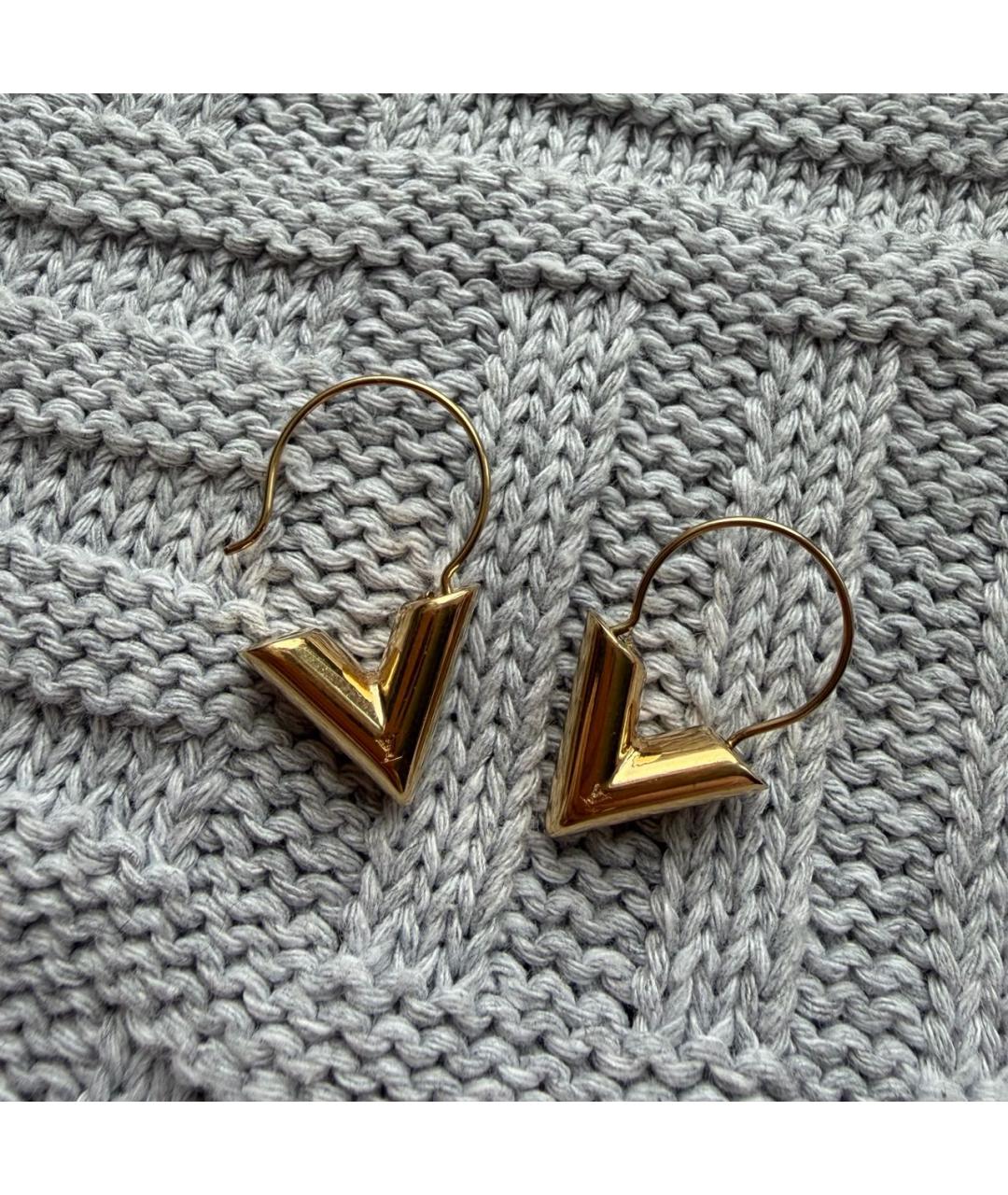 LOUIS VUITTON Золотые серьги, фото 6