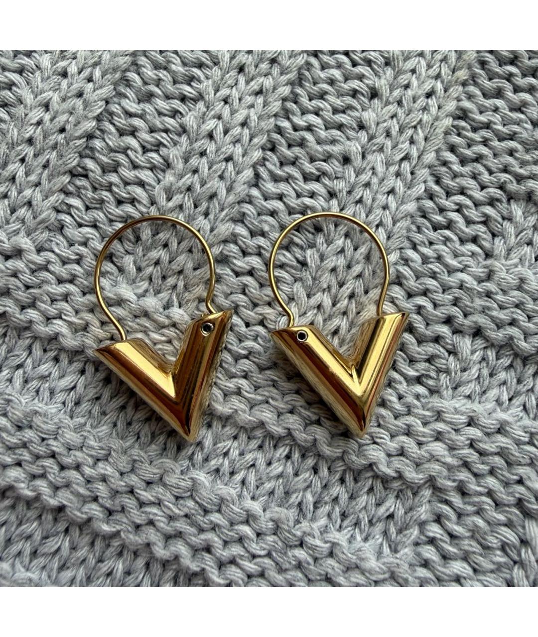 LOUIS VUITTON Золотые серьги, фото 4