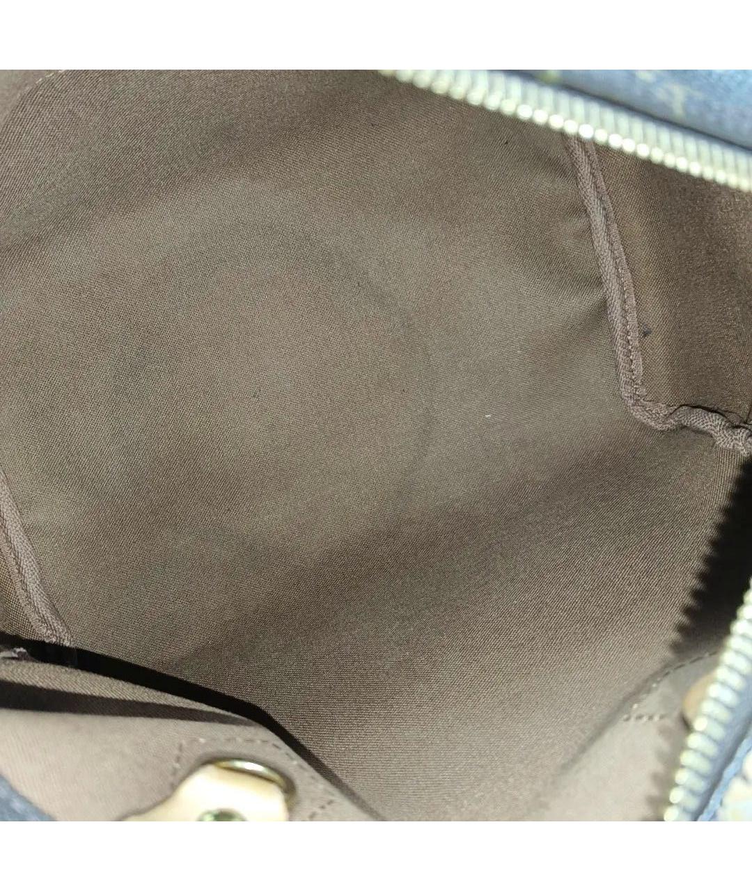 LOUIS VUITTON Коричневая кожаная сумка с короткими ручками, фото 4