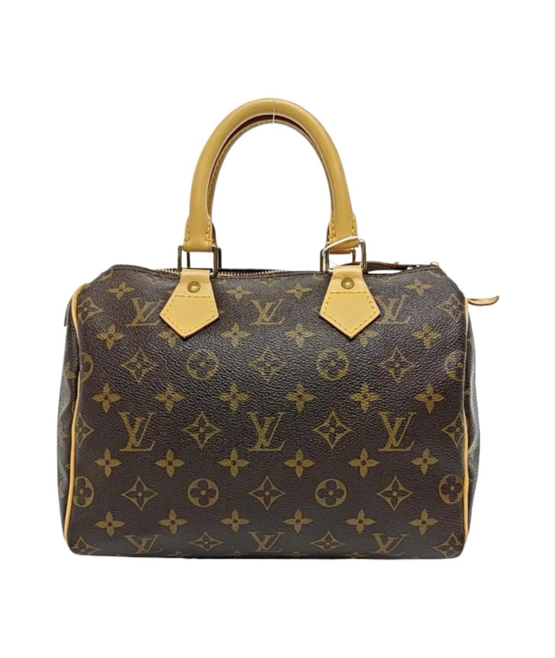 LOUIS VUITTON Коричневая кожаная сумка с короткими ручками, фото 9