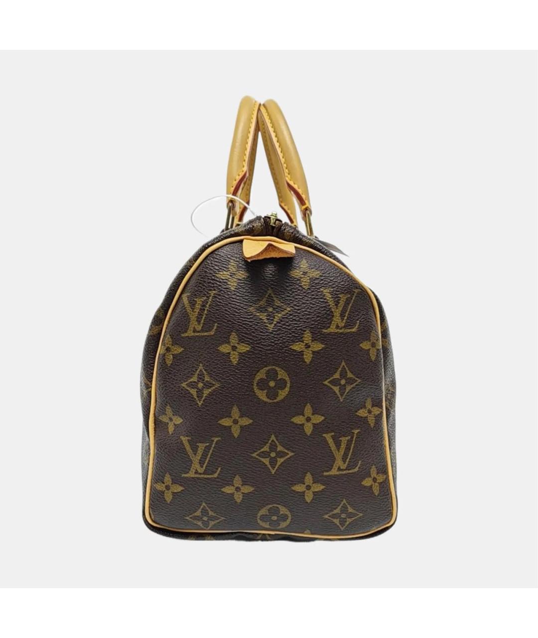 LOUIS VUITTON Коричневая кожаная сумка с короткими ручками, фото 2