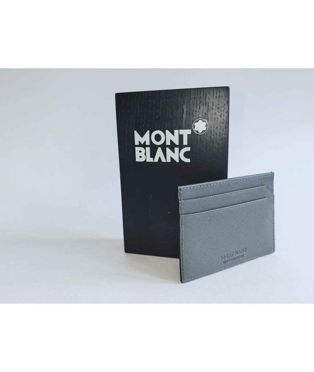 MONTBLANC Темно-синий кожаный кардхолдер, фото 6