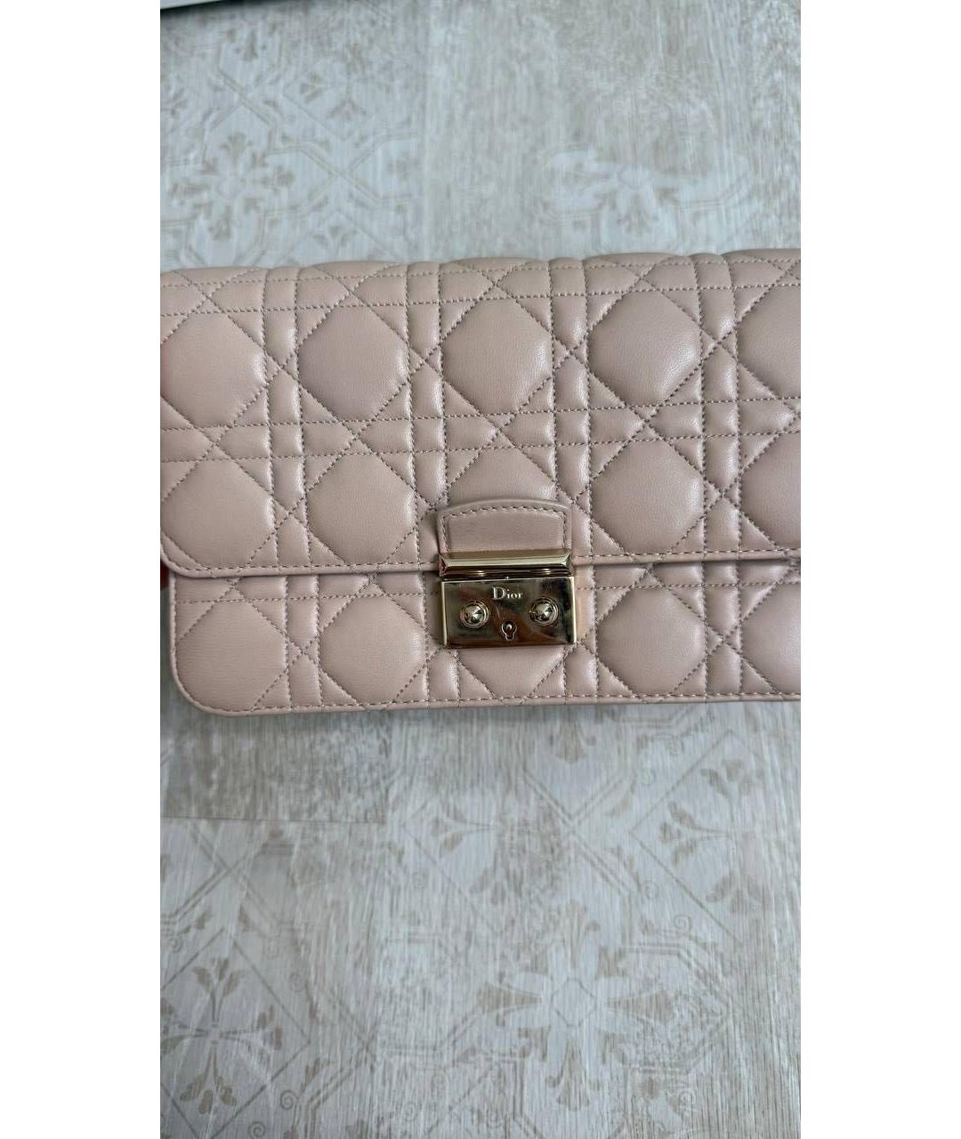 CHRISTIAN DIOR Бежевая кожаная сумка через плечо, фото 7