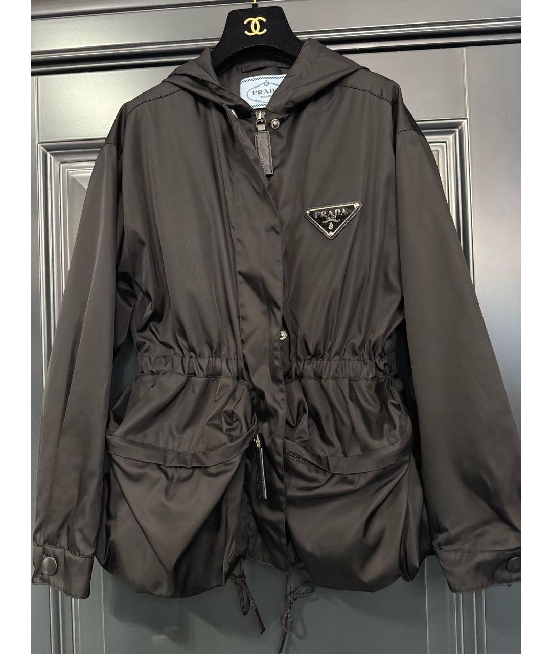 PRADA Черная синтетическая куртка, фото 4